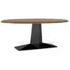 Table À Manger Bois D'acacia Naturel Et Fer Noir 200cm