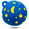Lanco rubberen speelbal - Night & Day - blauw