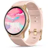 AGPTEK Montre Connectée Femme, Montre Intelligent Bluetooth Étanche 5ATM Tracker d'Activité avec Fréquence Cardiaque Sommeil-Or