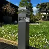 Borne Pyramide Inox 32 led smd 9W 40cm Lumihome blanc-neutre-4000k - a...