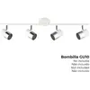 Spotlight EDM 32014 Moon 50 W GU10 70 x 7,6 x 15,2 cm White Ceiling