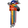 Jeu de clés Torx Stein cr-v longues avec trou, 9 pièces couleurs