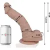 Mr. Intense - dildo - dildo vibrator - dildo vrouwen - dildo mannen - dildo anaal - dildo xxl  - beige - flexibel - 19,8cm Ø 3,2cm / sex / erotiek toys