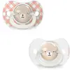 Lot de 2 sucettes avec tétine symétrique SX Pro Night&Day rose 2