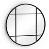 Miroir rond diamètre 120 avec structure métallique noire - REF.11301
