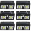 Lot 6 Appliques Solaires led 2 Lumières avec Crépuscule et Détecteur de Mouvement Noir 7500K 20000H 7hsevenon