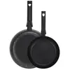 Nela Marble Set de 2 Poêles à Frire Induction 20-24cm Aluminium 3 mm, Antiadhésif sans pfoa Noir - Fagor