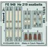 Eduard He 219 seatbelts STEEL pour Tamiya