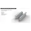 Eduard Spitfire exhaust stacks-fishtail f.Eduar