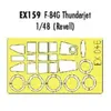 MAQUETTE F 84G THUNDERJET REVELL 1/48 EDUARD EX159