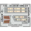 Eduard Bf 109G-2/4 seatbelts STEEL for REVELL