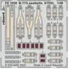 Eduard B-17G seatbelts STEEL for HKM