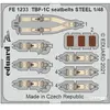 Eduard TBF-1C seatbelts STEEL, pour ACADEMY