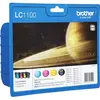 Brother LC1100 Value Pack - pack de 4 - noir, jaune, cyan, magenta - originale - cartouche d'encre