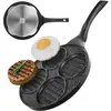 Grillpan met 4 gaten voor burgers en eieren - Granit coating