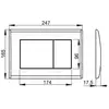 Alca - Plaque de commande pour WC suspendus Chrome brillant (m271)