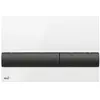 Alca - Plaque de commande double touche, Blanc/Noir (M1710-8)