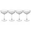 AC-DÉCO Lot de 4 coupes de champagne en verre Transparent