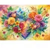 Puzzle 1000 pièces : Coeur de fleurs