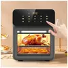 PRUMYA Four à air chaud grill 10L, four transparent   Friteuse sans hu...