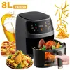 VRODNSD Friteuse à Air Sans Huile 8L Air Fryer 2400W avec Fenêtre Tran...