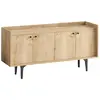 MENZZO Buffet bas 4 portes Erebos 150cm Chêne clair