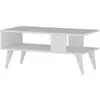 MENZZO Table basse style scandinave Jatte L90xH40cm Blanc