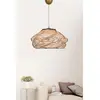 VENTE-UNIQUE Suspension en bois tressé - D. 36 x H. 65 cm - Naturel - PARIAL