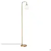 Lampadaire - MENZZO - Rodres - Métal Or antique - Verre Blanc - H146cm