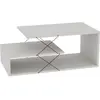 MENZZO Table basse design à 3 plateaux Loiria Noir et Blanc