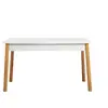 Table à manger AUCUNE COSTA 120x75x77 cm Pin Atlantique / Blanc