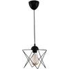 Merkloos / Sans marque Verlichting - Kroonluchter Luus in Zwart Metaal - Afmetingen 21x18x60cm - Perfect voor Sfeervolle Verlichting