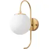 MENZZO Applique murale crochet Bulla 36cm Verre Blanc et Or