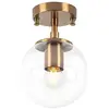 KOBO Living Plafonnier en métal avec globe - D. 15 x H. 23 cm - Vintage - BARLATI