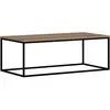 MENZZO Table basse Sancho 120x60cm Métal Noir et Bois foncé