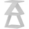 CALICOSY Bout de canapé 3 niveaux H50 cm - 30 cm X 30 cm X 50 cm - Albeni - Blanc
