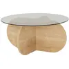 Table basse - Bubble - Chêne - Plateau effet fumé - Diamètre 75cm - Hauteur 35cm