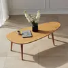 MENZZO Table basse Tiki 115x50cm Bois massif clair
