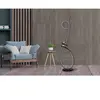 MENZZO Lampadaire design abstrait Barnett H120cm Métal Noir et LED Multicolore
