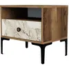 Table de nuit - EMOB - Woody Fashion - Blanc - 50cm - 56cm - 40cm