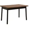 MENZZO Table à manger extensible Avre Bois foncé et Noir