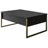 Table basse - MENZZO - Sibylle - Métal et Bois - Or et Anthracite