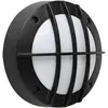 Hublot rond noir à LED 6W (Eq. 48W) IP54 4000K grille protection Diam....