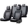 otoM Universele Leder/Stoffen Stoelhoezenset Comfortline Zwart/Grijs