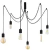MENZZO Suspension araignée 6 lampes Dustin Métal Noir
