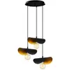 MENZZO Suspension 3 lampes escalier Tools 30cm Métal Noir et Or