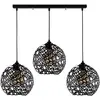 VENTE-UNIQUE Suspension filaire en métal à hauteur réglable CELINDRA - L. 100 x H. 35/115 cm - Noir