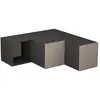 BOBOCHIC SUBLEEM Meuble télé TRICUBE Anthracite Moka clair  Anthracite   Deux tiroirs Rangements Fonctionnel