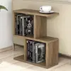 CALICOSY Bout de canapé décor bois noyer L45 cm - 45 cm X 17 cm X 51,4 cm - Zet