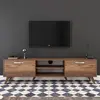 Meuble télé BAKO - BOBOCHIC - Noyer - Vintage - Deux niches - Rangemen...